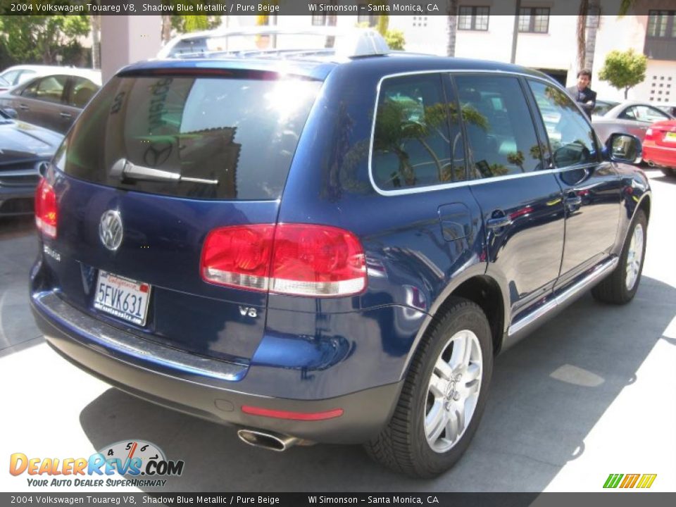 2004 Volkswagen Touareg V8 Shadow Blue Metallic / Pure Beige Photo #3
