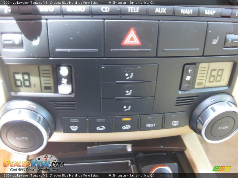 2004 Volkswagen Touareg V8 Shadow Blue Metallic / Pure Beige Photo #19