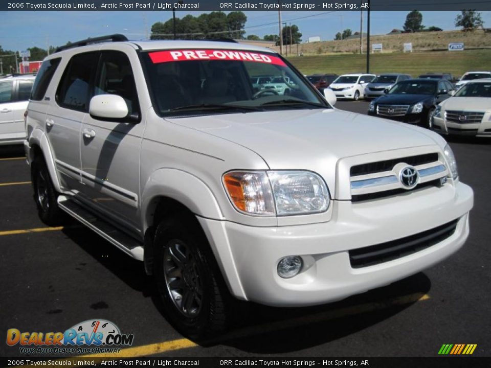 2006 Toyota Sequoia Limited Arctic Frost Pearl / Light Charcoal Photo #2