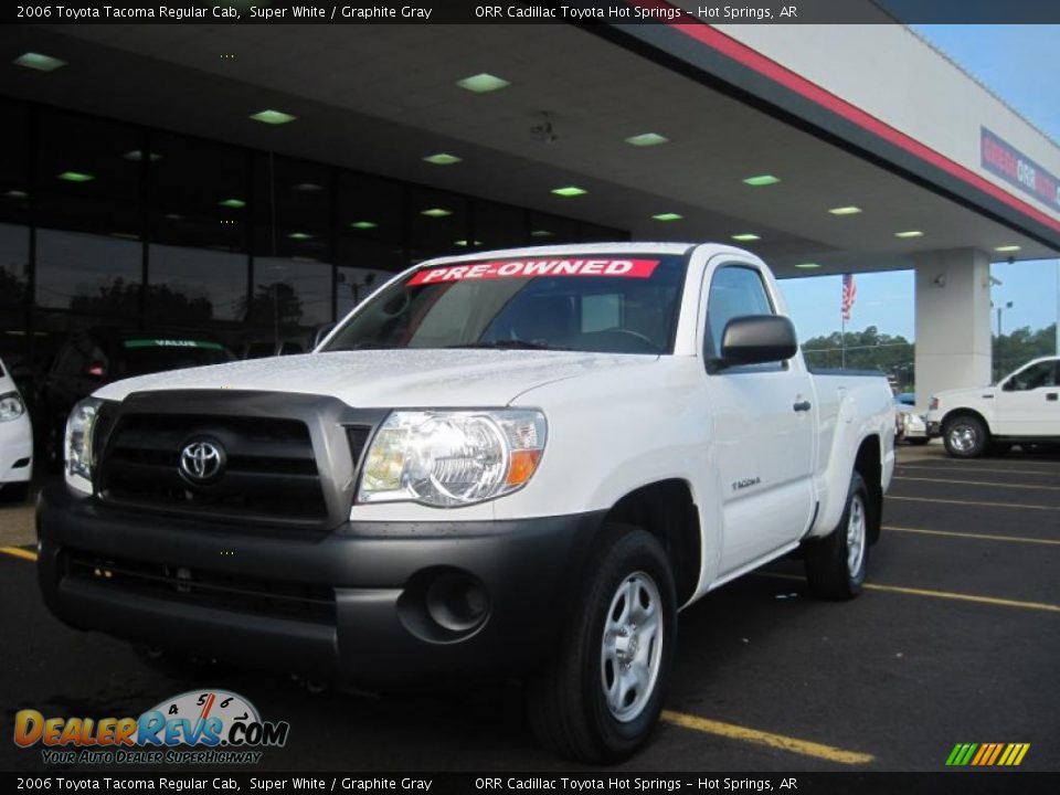 2006 Toyota Tacoma Regular Cab Super White / Graphite Gray Photo #1