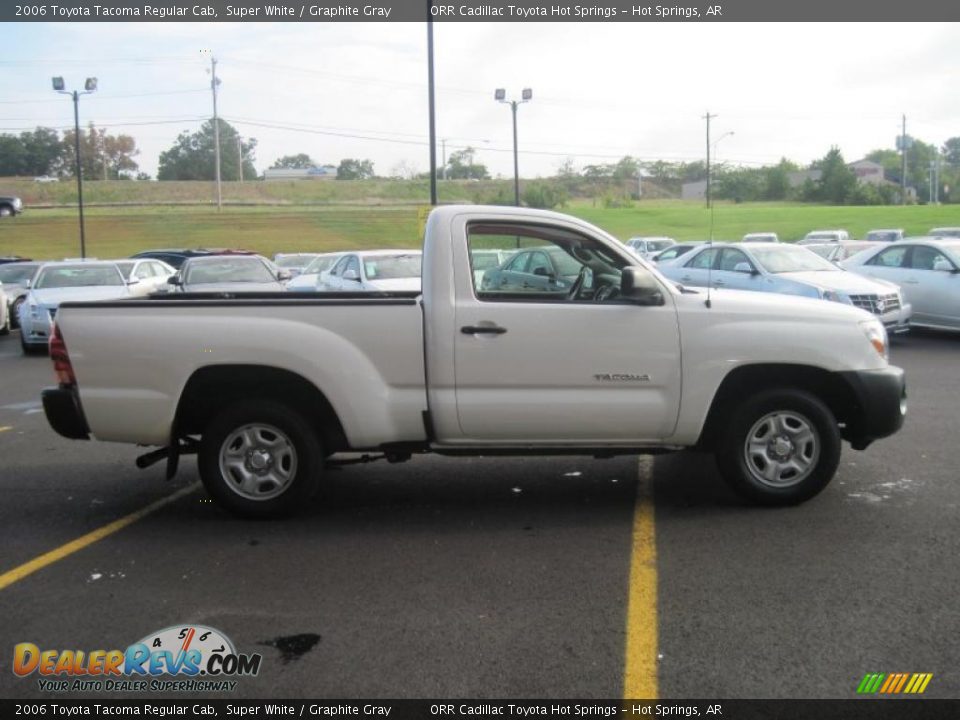 2006 Toyota Tacoma Regular Cab Super White / Graphite Gray Photo #3