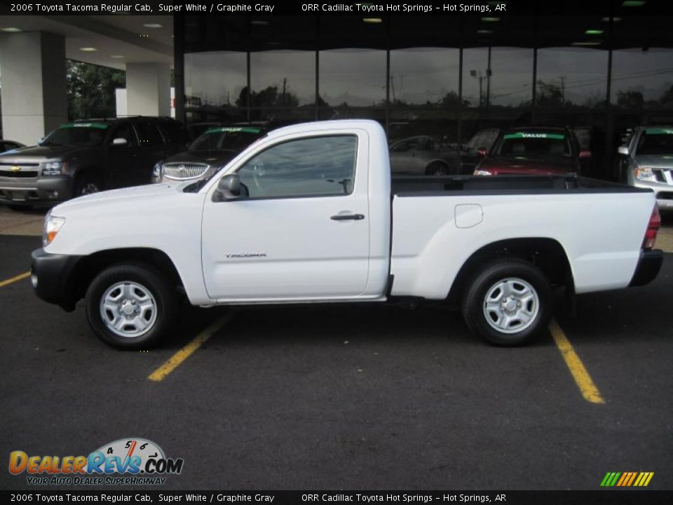 2006 Toyota Tacoma Regular Cab Super White / Graphite Gray Photo #4