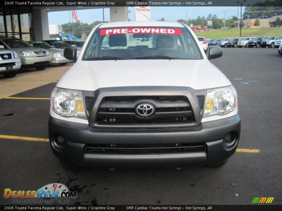 2006 Toyota Tacoma Regular Cab Super White / Graphite Gray Photo #5