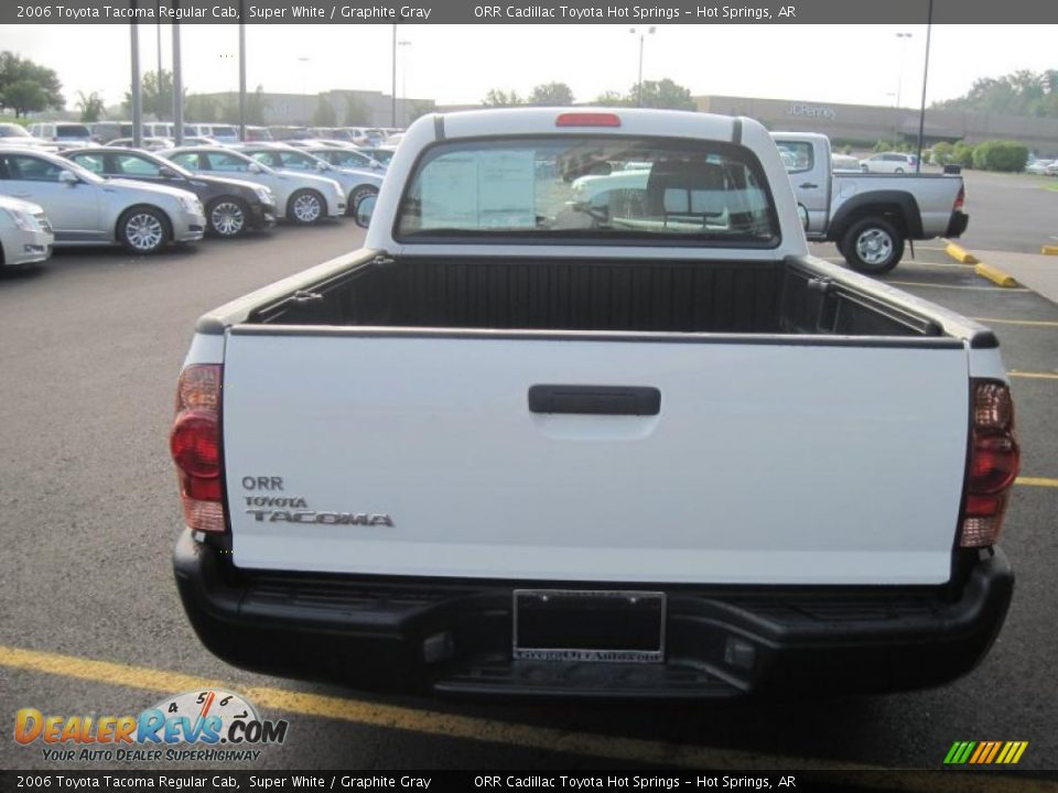 2006 Toyota Tacoma Regular Cab Super White / Graphite Gray Photo #6