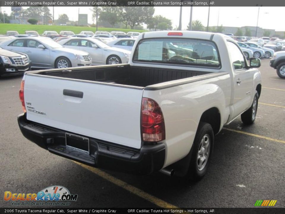 2006 Toyota Tacoma Regular Cab Super White / Graphite Gray Photo #8