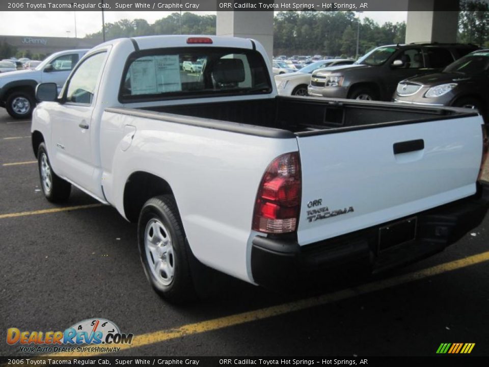 2006 Toyota Tacoma Regular Cab Super White / Graphite Gray Photo #10