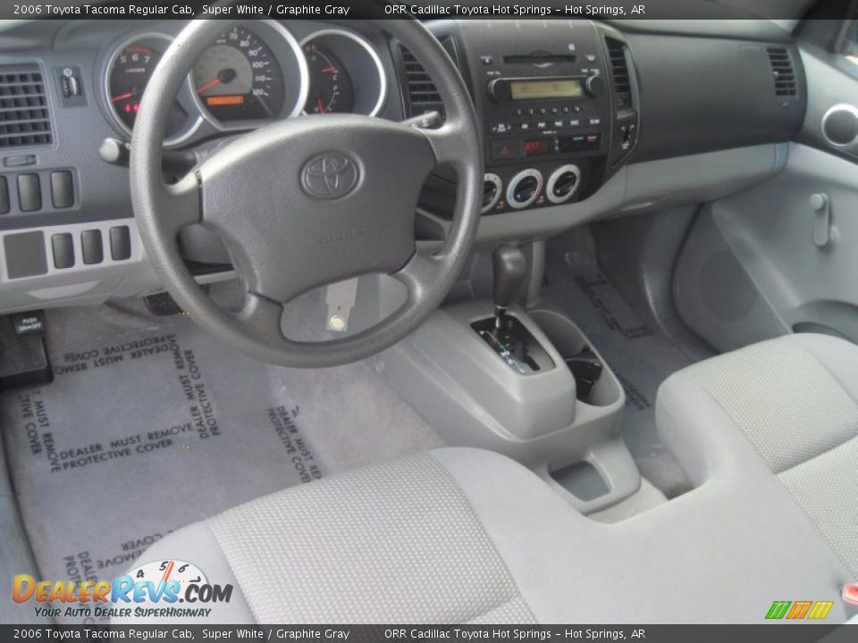 2006 Toyota Tacoma Regular Cab Super White / Graphite Gray Photo #11