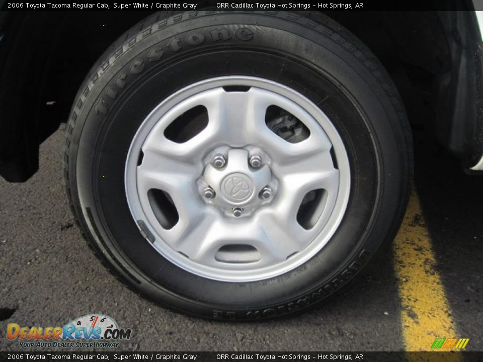 2006 Toyota Tacoma Regular Cab Super White / Graphite Gray Photo #15