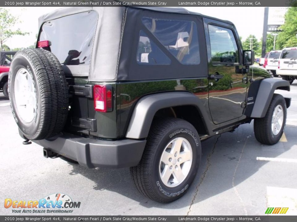 2010 Jeep Wrangler Sport 4x4 Natural Green Pearl / Dark Slate Gray/Medium Slate Gray Photo #3