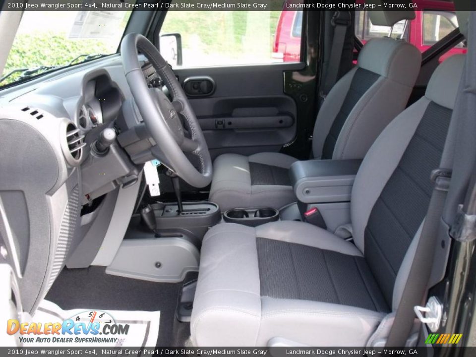 2010 Jeep Wrangler Sport 4x4 Natural Green Pearl / Dark Slate Gray/Medium Slate Gray Photo #7