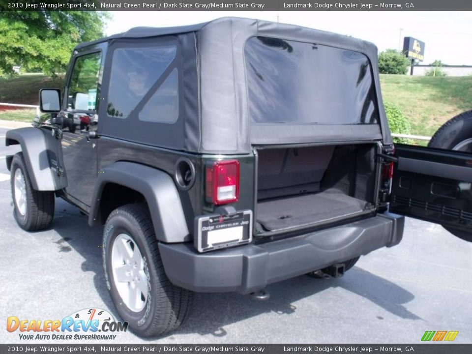 2010 Jeep Wrangler Sport 4x4 Natural Green Pearl / Dark Slate Gray/Medium Slate Gray Photo #8