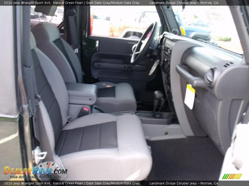 2010 Jeep Wrangler Sport 4x4 Natural Green Pearl / Dark Slate Gray/Medium Slate Gray Photo #9