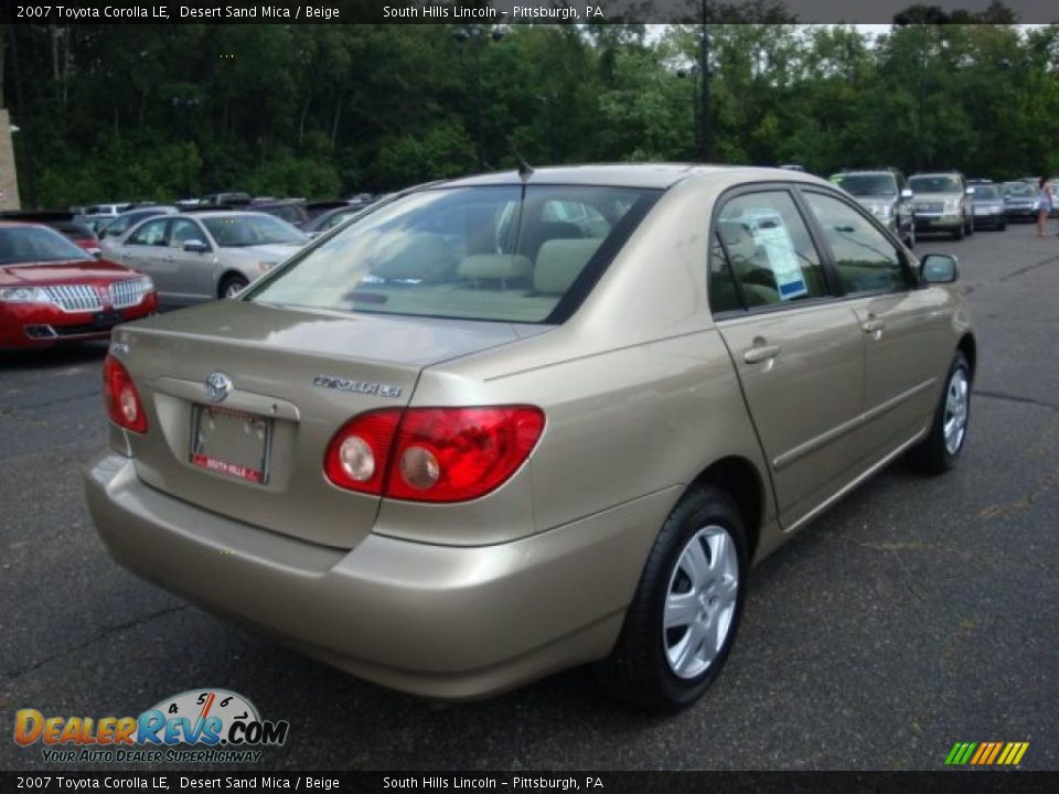 2007 Toyota Corolla LE Desert Sand Mica / Beige Photo #4