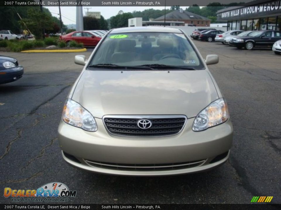 2007 Toyota Corolla LE Desert Sand Mica / Beige Photo #6