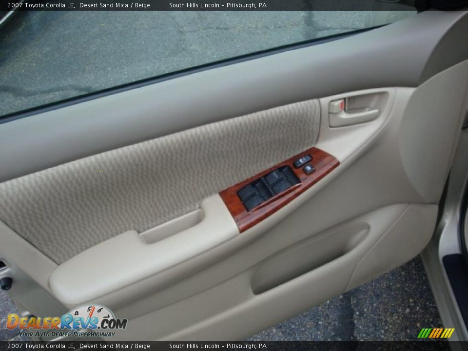 2007 Toyota Corolla LE Desert Sand Mica / Beige Photo #11