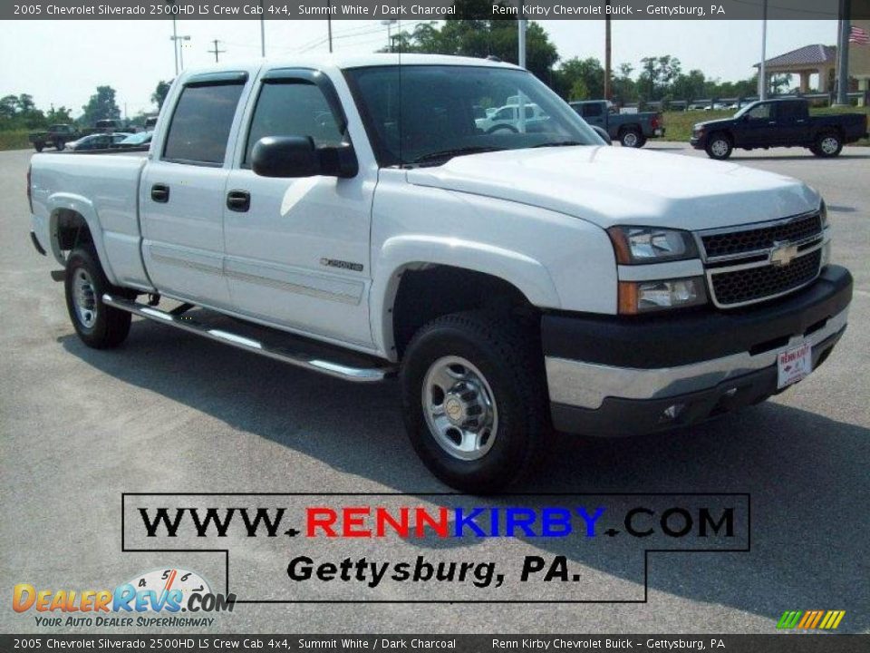 2005 Chevrolet Silverado 2500HD LS Crew Cab 4x4 Summit White / Dark Charcoal Photo #1