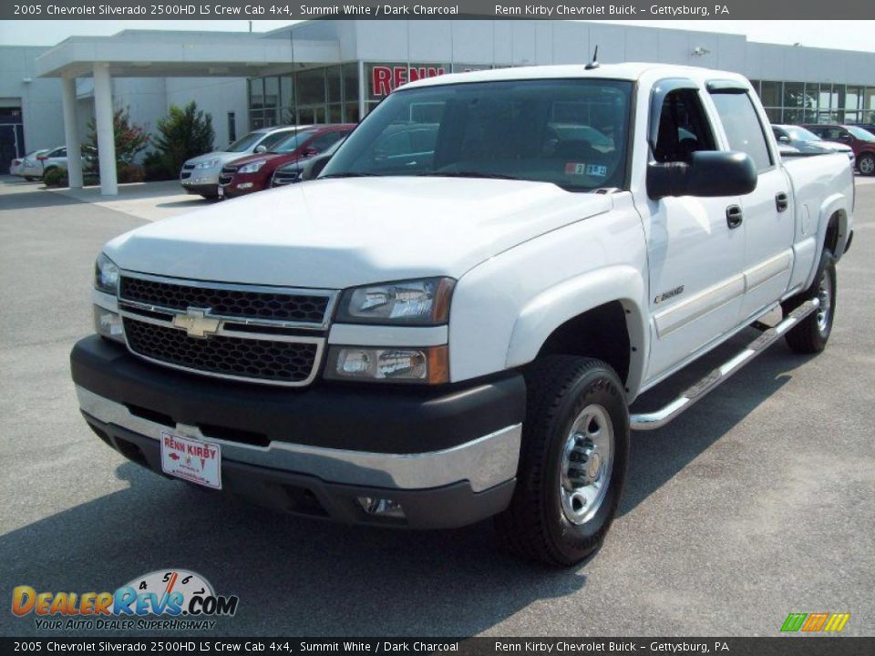 2005 Chevrolet Silverado 2500HD LS Crew Cab 4x4 Summit White / Dark Charcoal Photo #11
