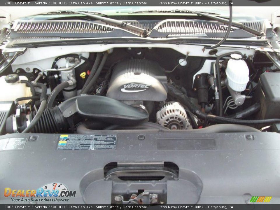 2005 Chevrolet Silverado 2500HD LS Crew Cab 4x4 Summit White / Dark Charcoal Photo #16