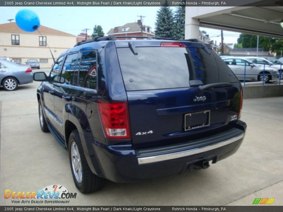 2005 Jeep Grand Cherokee Limited 4x4 Midnight Blue Pearl / Dark Khaki/Light Graystone Photo #2