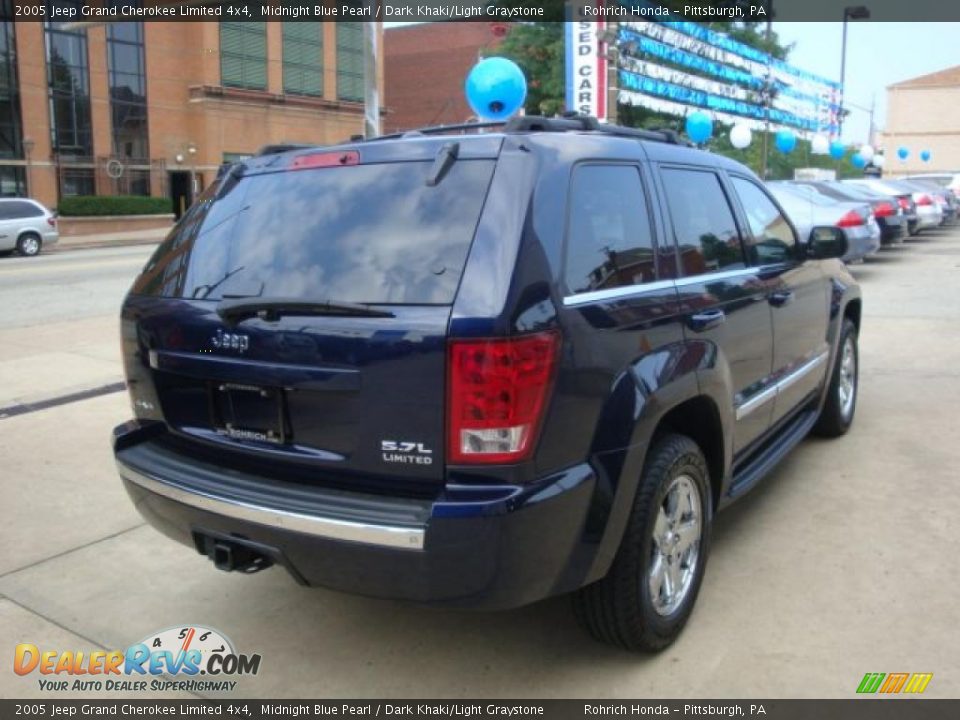 2005 Jeep Grand Cherokee Limited 4x4 Midnight Blue Pearl / Dark Khaki/Light Graystone Photo #4