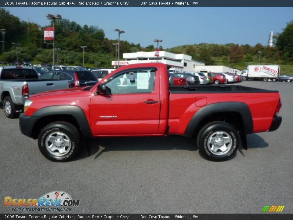 2006 Toyota Tacoma Regular Cab 4x4 Radiant Red / Graphite Gray Photo #2