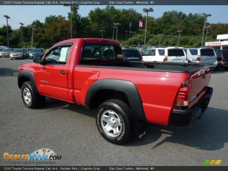 2006 Toyota Tacoma Regular Cab 4x4 Radiant Red / Graphite Gray Photo #3