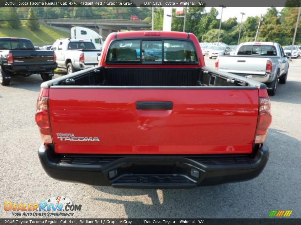 2006 Toyota Tacoma Regular Cab 4x4 Radiant Red / Graphite Gray Photo #4