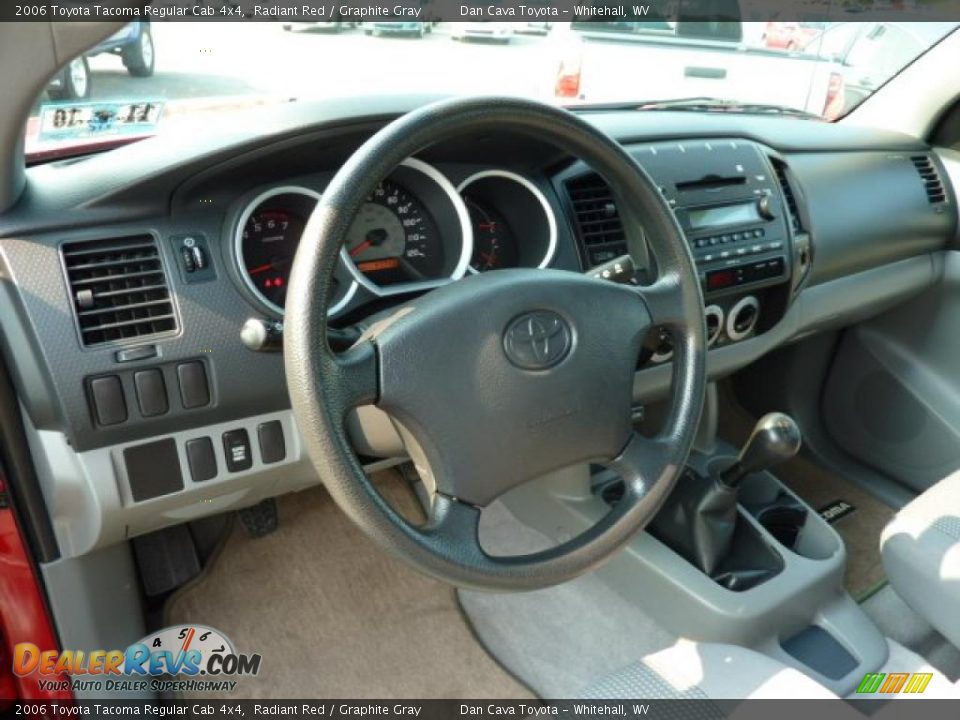 2006 Toyota Tacoma Regular Cab 4x4 Radiant Red / Graphite Gray Photo #8