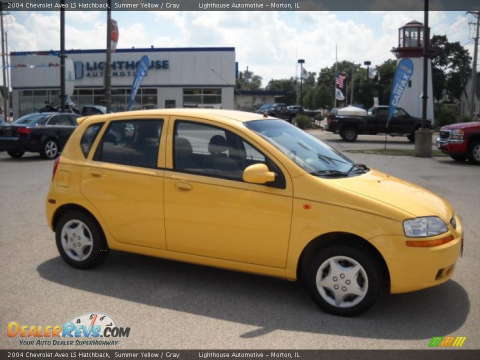 2004 Chevrolet Aveo LS Hatchback Summer Yellow / Gray Photo #1