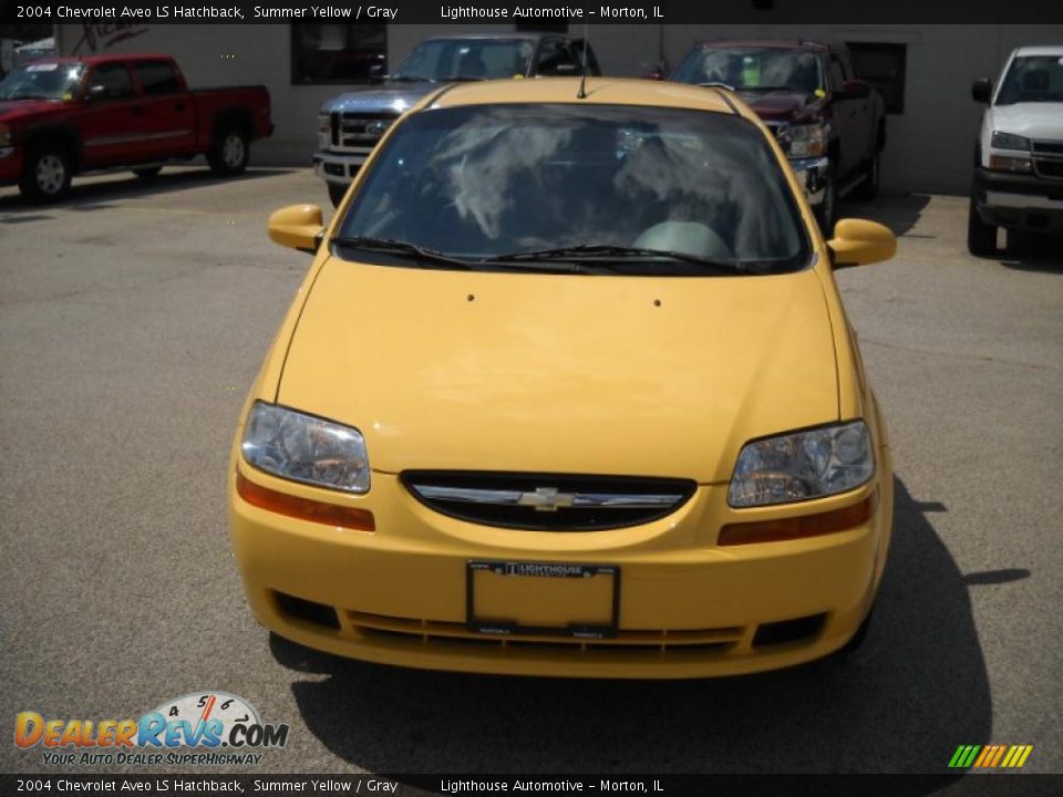 2004 Chevrolet Aveo LS Hatchback Summer Yellow / Gray Photo #4