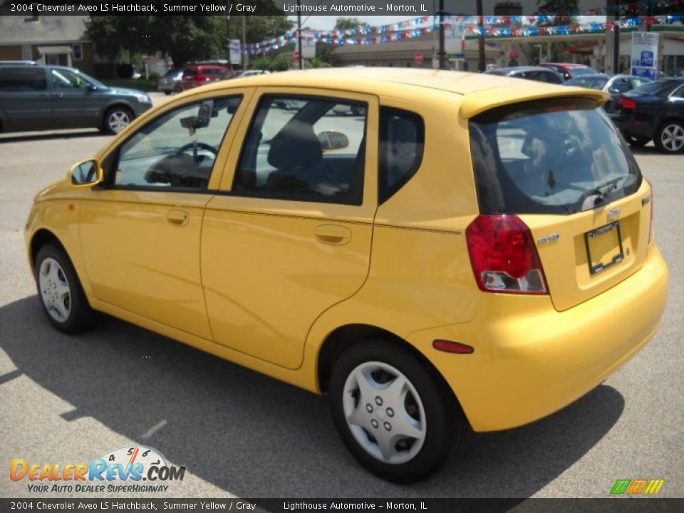 2004 Chevrolet Aveo LS Hatchback Summer Yellow / Gray Photo #5