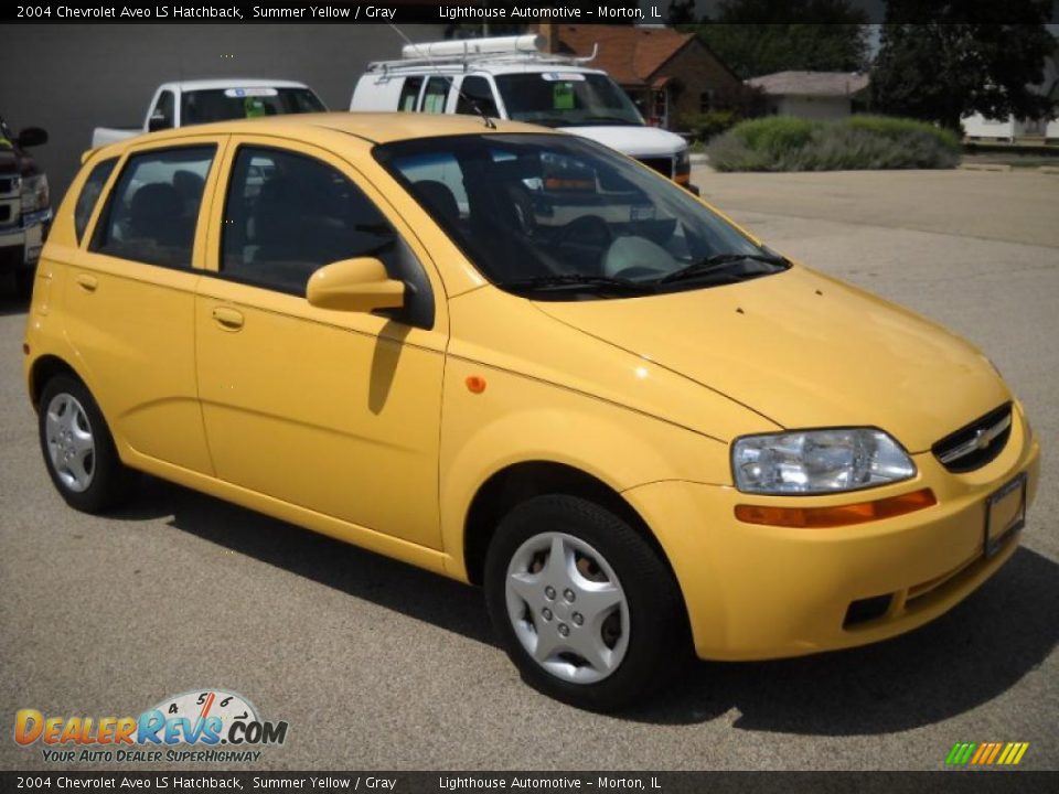 2004 Chevrolet Aveo LS Hatchback Summer Yellow / Gray Photo #6