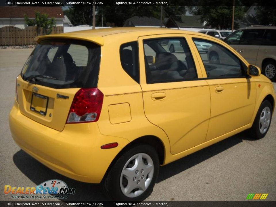 2004 Chevrolet Aveo LS Hatchback Summer Yellow / Gray Photo #7