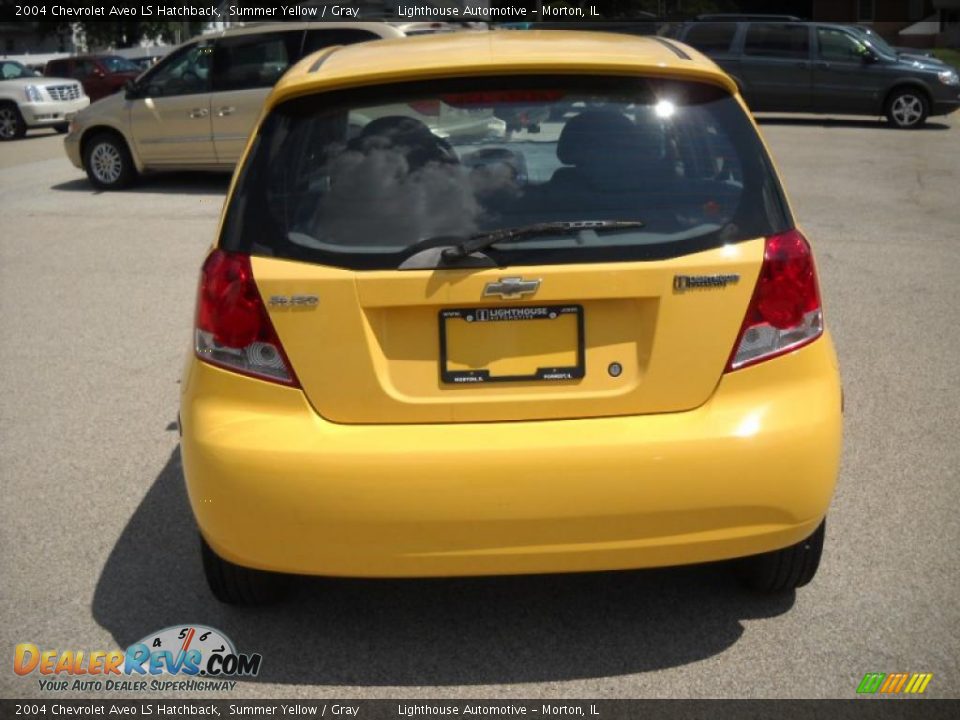 2004 Chevrolet Aveo LS Hatchback Summer Yellow / Gray Photo #8