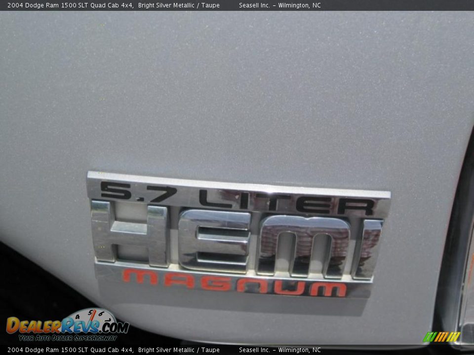 2004 Dodge Ram 1500 SLT Quad Cab 4x4 Bright Silver Metallic / Taupe Photo #11