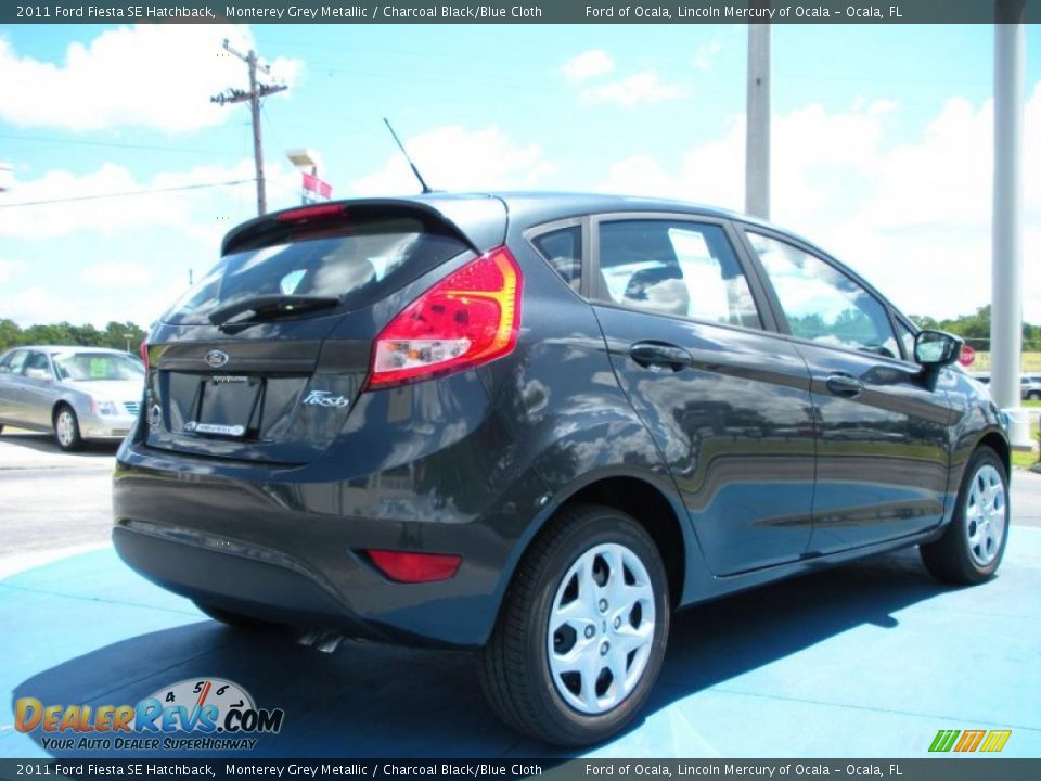 2011 Ford Fiesta SE Hatchback Monterey Grey Metallic / Charcoal Black/Blue Cloth Photo #3
