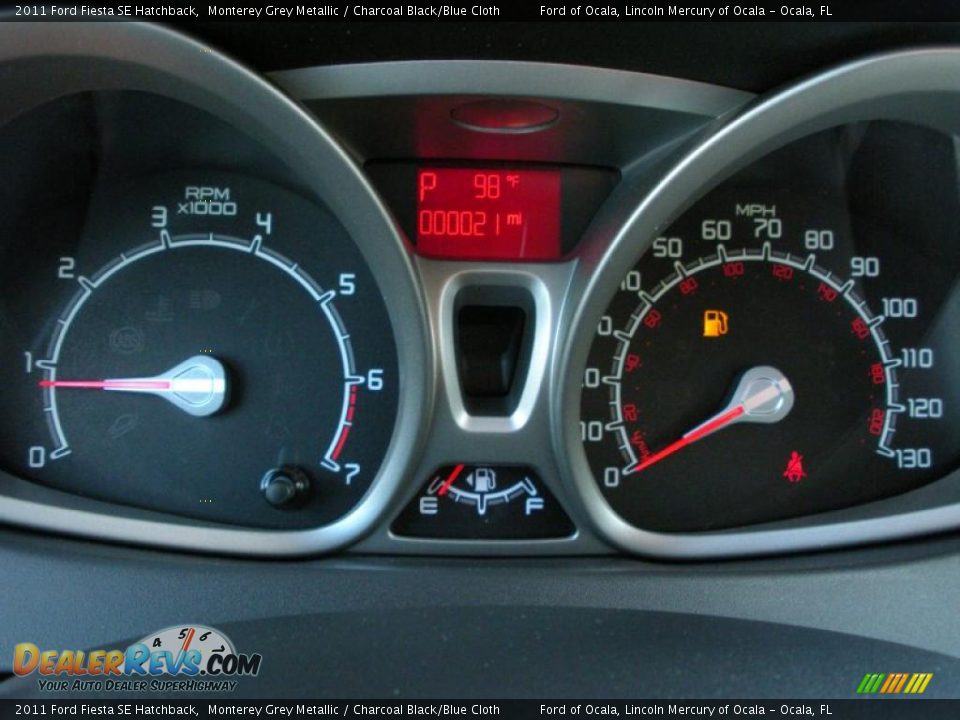 2011 Ford Fiesta SE Hatchback Monterey Grey Metallic / Charcoal Black/Blue Cloth Photo #8