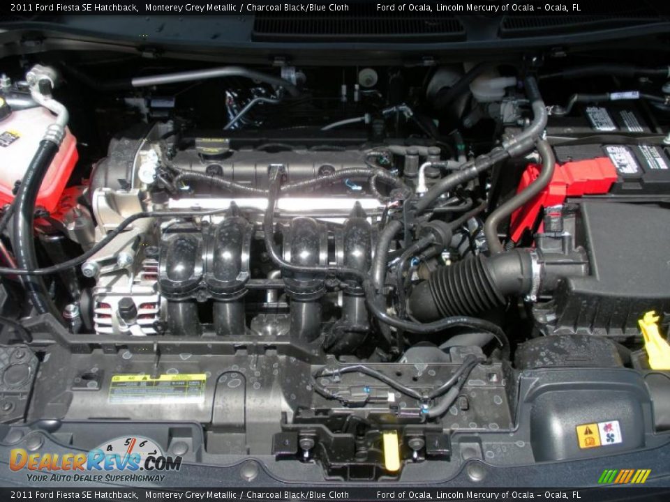 2011 Ford Fiesta SE Hatchback Monterey Grey Metallic / Charcoal Black/Blue Cloth Photo #11