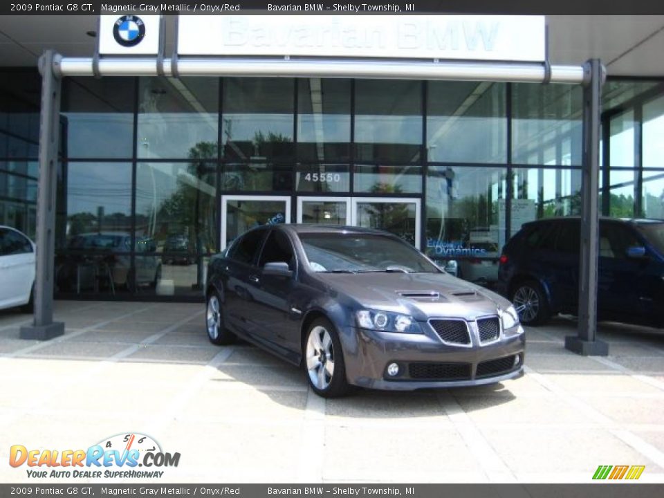 2009 Pontiac G8 GT Magnetic Gray Metallic / Onyx/Red Photo #2