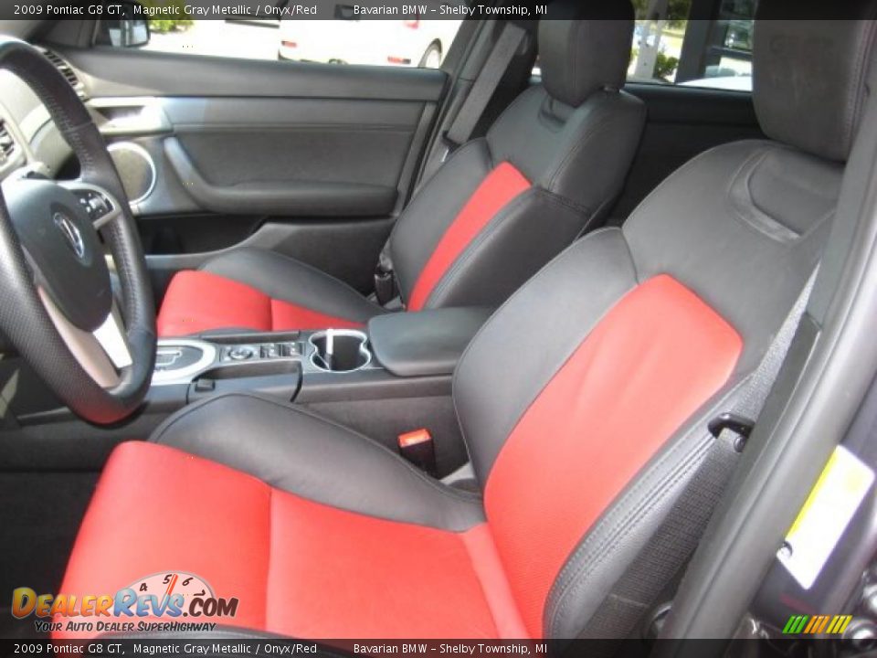 2009 Pontiac G8 GT Magnetic Gray Metallic / Onyx/Red Photo #14