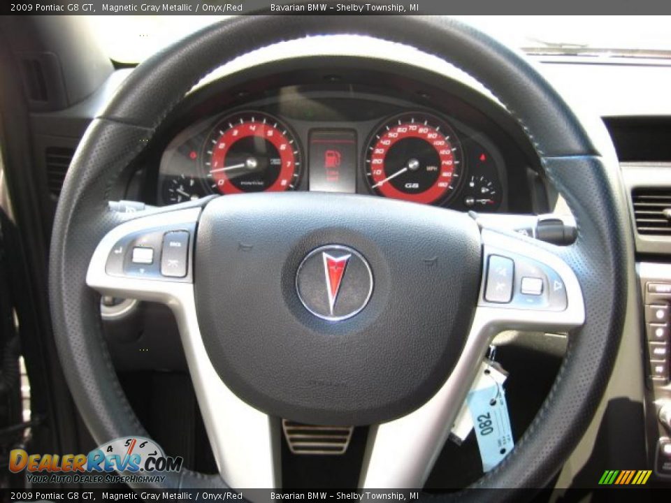 2009 Pontiac G8 GT Magnetic Gray Metallic / Onyx/Red Photo #21