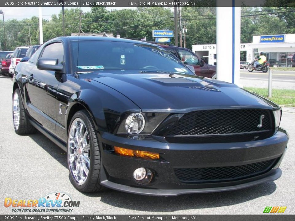 2009 Ford Mustang Shelby GT500 Coupe Black / Black/Black Photo #1