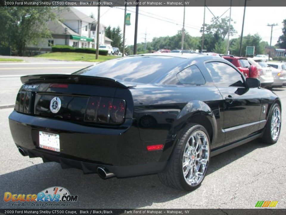 2009 Ford Mustang Shelby GT500 Coupe Black / Black/Black Photo #3