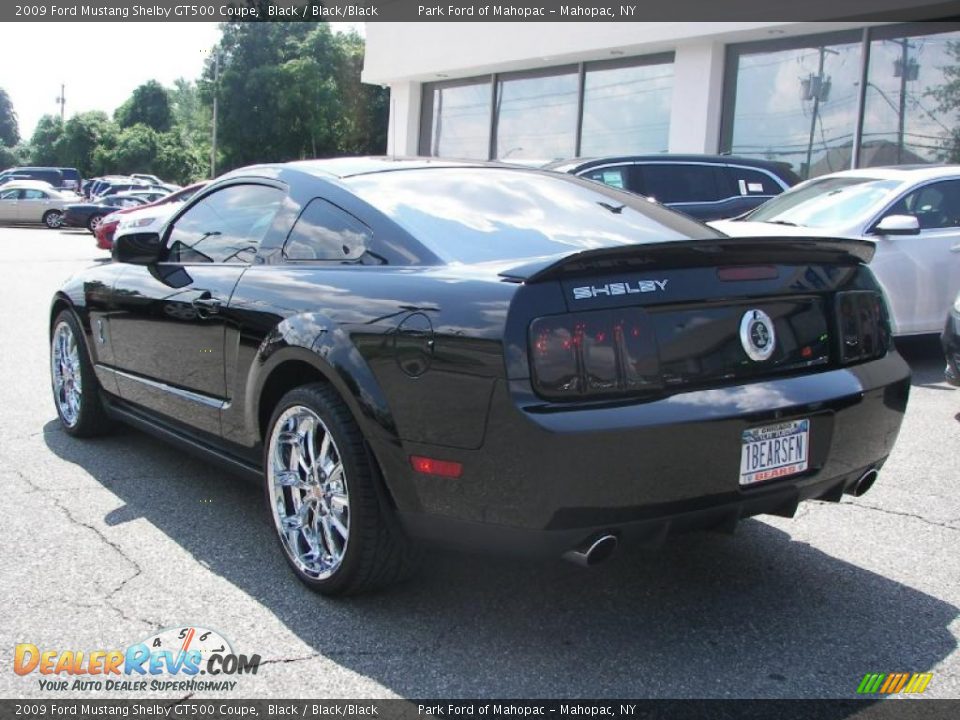 2009 Ford Mustang Shelby GT500 Coupe Black / Black/Black Photo #4