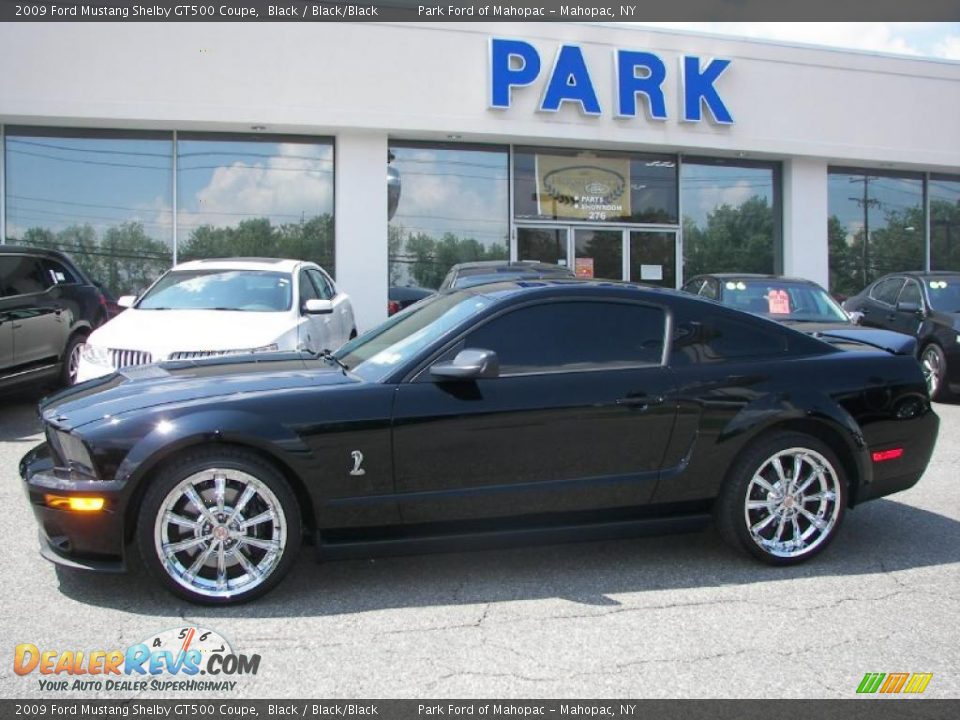 2009 Ford Mustang Shelby GT500 Coupe Black / Black/Black Photo #25