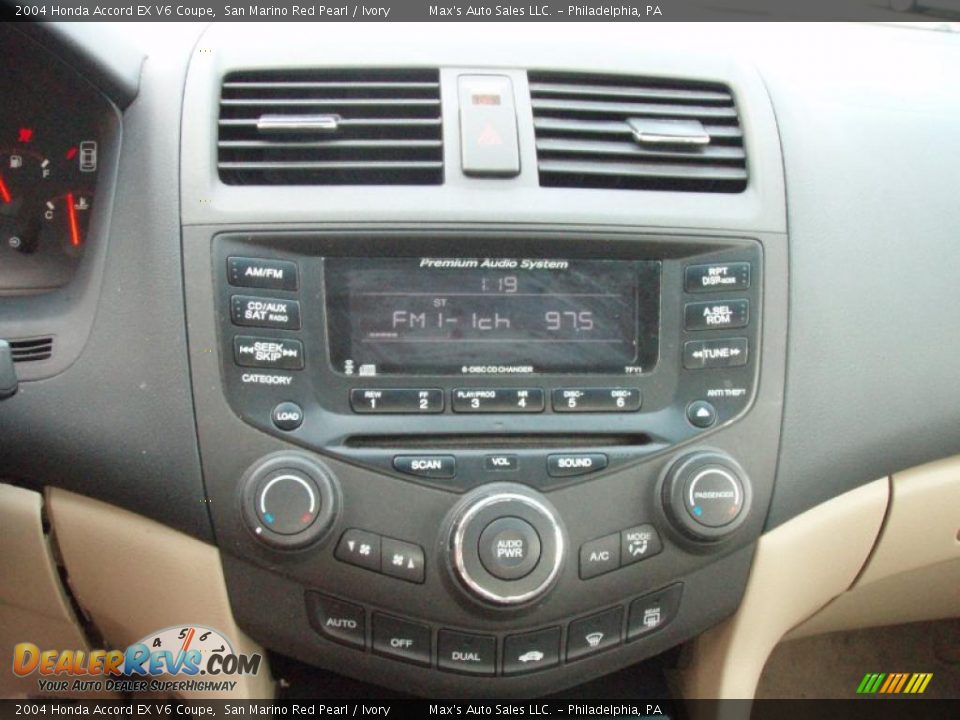 2004 Honda Accord EX V6 Coupe San Marino Red Pearl / Ivory Photo #8