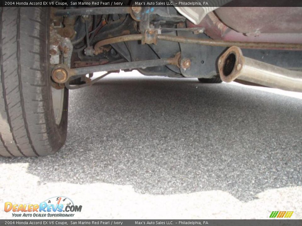 2004 Honda Accord EX V6 Coupe San Marino Red Pearl / Ivory Photo #23