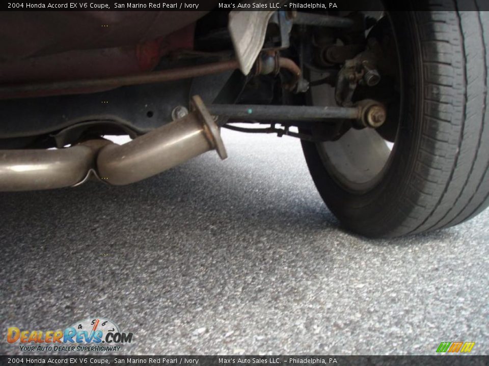 2004 Honda Accord EX V6 Coupe San Marino Red Pearl / Ivory Photo #24