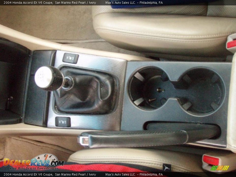 2004 Honda Accord EX V6 Coupe San Marino Red Pearl / Ivory Photo #25