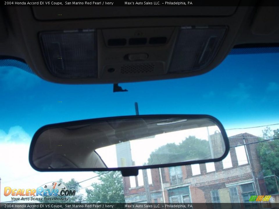 2004 Honda Accord EX V6 Coupe San Marino Red Pearl / Ivory Photo #26